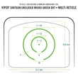 VORTEX VIPER MICRO RED DOT Sörétes Fegyverre | 3MOA zöld pont 32MOA/65MOA körátmérővel - multi célzójel típusokkal